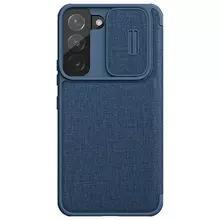Чехол книжка для Samsung Galaxy S22 Plus Nillkin Qin Pro (cloth) Blue (Синий) 6902048240285