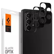 Защитное стекло на камеру для Samsung Galaxy A73 5G Spigen Optik Lens Protector (2 шт. в комплекте) Black (Черный) AGL04307