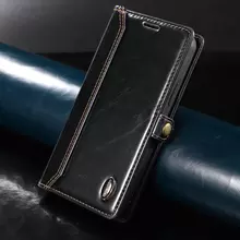 Чехол книжка для Xiaomi Redmi Note 11 / Xiaomi Redmi Note 11T 5G / Xiaomi Poco M4 Pro 5G Anomaly Elite Leather Black (Черный)