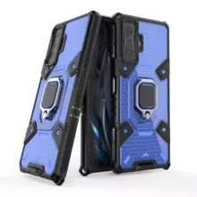 Чехол бампер для Xiaomi Poco F4 GT Anomaly Ring Hybrid Blue (Синий)