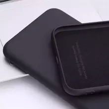 Чехол бампер для Realme 7i Anomaly Silicone (с микрофиброй) Black (Черный)