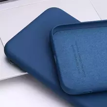 Чехол бампер для Realme 7i Anomaly Silicone (с микрофиброй) Blue (Синий)