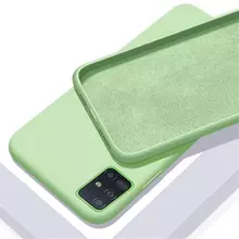 Чехол бампер для Infinix Note 10 Pro Anomaly Silicone (с микрофиброй) Light Green (Светло Зеленый)