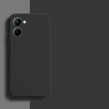Чехол бампер для Realme 10 Pro Anomaly Silicone (с микрофиброй)Black (Черный)