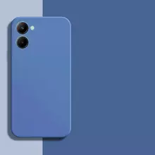 Чехол бампер для Realme 10 Pro Anomaly Silicone (с микрофиброй)Blue (Синий)