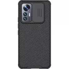 Противоударный чехол бампер для Xiaomi 12 Lite Nillkin CamShield Pro (шторка на камеру) Black (Черный)