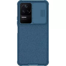 Противоударный чехол бампер для Xiaomi Redmi K40S / Xiaomi Poco F4 Nillkin CamShield Pro (шторка на камеру) Blue (Синий)