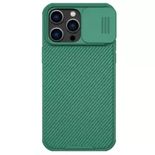 Противоударный чехол бампер для iPhone 14 Pro Max Nillkin CamShield Pro (шторка на камеру) Green (Зеленый)