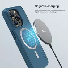 Чехол бампер для iPhone 14 Pro Max Nillkin Super Frosted Shield Pro Magnetic Blue (Синий)