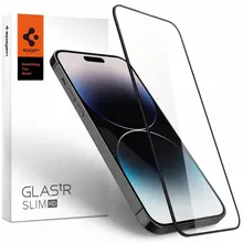 Защитное стекло для iPhone 14 Pro Spigen Glas.tR Slim FC Black (Черный) AGL05221