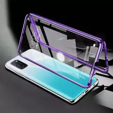 Противоударный чехол бампер для Xiaomi Redmi Note 12 Anomaly Magnetic 360 With Glass Purple (Пурпурный) 