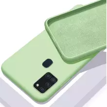 Чехол бампер для Infinix Smart 6 Anomaly Silicone (с микрофиброй) Light Green (Светло Зеленый)