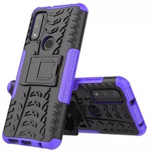 Противоударный чехол бампер для Motorola Moto G31 / Motorola Moto G41 Nevellya Case (встроенная подставка) Purple (Фиолетовый) 