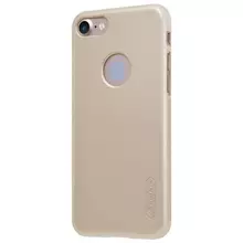 Чехол бампер для iPhone SE 2022 / iPhone SE 2020 / iPhone 8 Nillkin Super Frosted Shield (с вырезом под бренд) Gold (Золотой) 