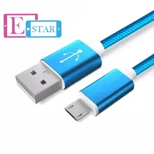 Кабель для зарядки и передачи данных Anomaly тканевая оплетка USB MicroUsb для смартфонов и телефона 1 м Light Blue (Голубой)