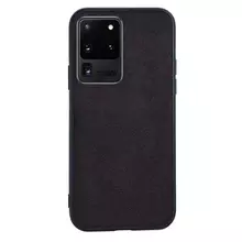 Премиальный чехол бампер для Xiaomi Poco M5s / Redmi Note 10 / Redmi Note 10S Anomaly Alcantara Black (Черный)