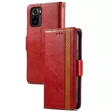 Чехол книжка для Xiaomi Poco M5s / Redmi Note 10 / Redmi Note 10S Anomaly Business Wallet Red (Красный)