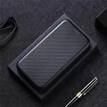 Чехол книжка для Xiaomi Poco X3 GT Anomaly Carbon Book Black (Черный) 