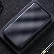Чехол книжка для Xiaomi Redmi Note 12 Anomaly Carbon Book Black (Черный)