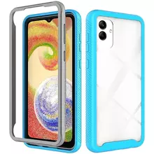 Противоударный чехол бампер для Realme 10 5G Anomaly Hybrid 360 Sky Blue / Grey (Небесно Синий / Серый)