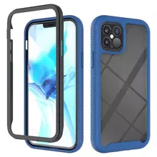 Противоударный чехол бампер для Vivo X90 Pro Anomaly Hybrid 360 Black / Blue (Черный / Синий)