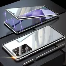 Чехол бампер для Xiaomi Redmi Note 11S Anomaly Magnetic 360 With Glass Silver (Серебристый)