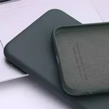 Чохол бампер для Xiaomi Redmi 10A / Redmi 9C Anomaly Silicone (з мікрофіброю) Dark Green (Темно зелений)