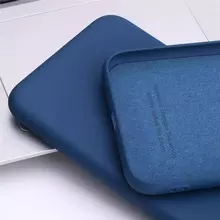 Чохол бампер для Xiaomi Poco C40 / Redmi 10C Anomaly Silicone (з мікрофіброю) Blue (Синій)