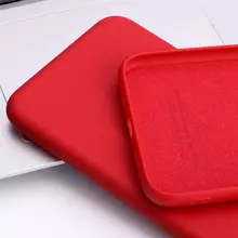 Чехол бампер для Xiaomi Poco C40 / Redmi 10C Anomaly Silicone (с микрофиброй) Red (Красный)