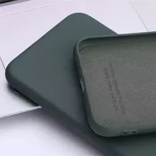 Чохол бампер для Realme 10 5G Anomaly Silicone (з мікрофіброю) Dark Green (Темно зелений)
