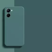 Чехол бампер для Realme 10s Anomaly Silicone (с микрофиброй) Dark Green (Темно Зеленый)