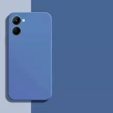 Чехол бампер для Realme 10s Anomaly Silicone (с микрофиброй) Blue (Синий)