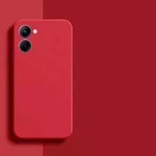 Чехол бампер для Realme 10s Anomaly Silicone (с микрофиброй) Red (Красный)