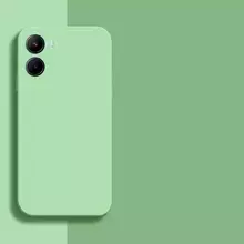 Чехол бампер для Realme 10s Anomaly Silicone (с микрофиброй) Light Green (Светло Зеленый)