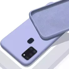 Чохол бампер для Samsung Galaxy A04 Anomaly Silicone (з мікрофіброю) Light Purple (Світло Пурпурний)