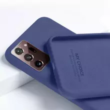 Чохол бампер для Samsung Galaxy A04 Anomaly Silicone (з мікрофіброю) Blue (Синій)
