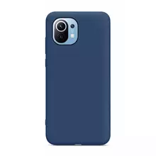Чехол бампер для Vivo Y02 Anomaly Silicone (с микрофиброй) Blue (Синий)