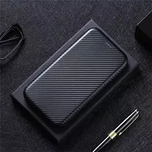 Чехол книжка для Vivo X60 Anomaly Carbon Book Black (Черный)