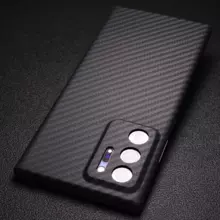 Премиальный чехол бампер для Sony Xperia 1 IV Anomaly Carbon Plaid (Закрытый модуль камеры) Black (Черный) 