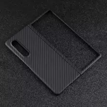 Премиальный чехол бампер для Vivo Y02s Anomaly Carbon Plaid (Открытый модуль камеры) Black (Черный)
