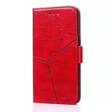 Премиальный чехол книжка для Realme Q3i 5G Anomaly K&#039;try Premium Red (Красный)