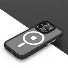 Чехол бампер для iPhone 14 Pro Max Anomaly Metal Buttons with Magsafe Black (Черный)