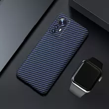 Ультратонкий чехол бампер для Xiaomi 12 / Xiaomi 12S Anomaly PC Carbon Blue (Синий) 