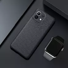 Ультратонкий чехол бампер для Xiaomi Mi 11 Lite Anomaly PC Carbon Black (Черный)