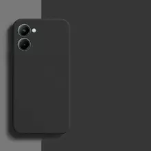 Чехол бампер для Vivo Y02s Anomaly Silicone (с микрофиброй) Black (Черный)