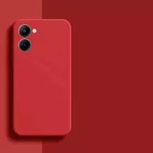 Чехол бампер для Vivo Y02s Anomaly Silicone (с микрофиброй) Red (Красный)
