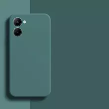 Чехол бампер для Vivo Y02s Anomaly Silicone (с микрофиброй) Dark Green (Темно Зеленый)