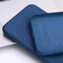 Чехол бампер для Vivo Y33s / Y21 Anomaly Silicone (с микрофиброй) Blue (Синий)