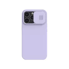 Протиударний чохол бампер Nillkin CamShield Silky Silicone (шторка на камеру) для iPhone 14 Pro Misty Purple (Туманний Пурпурний)