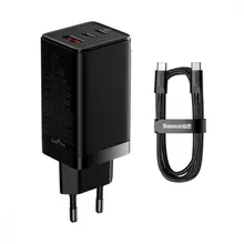 Зарядний пристрій Baseus GaN3 Pro Fast Charger 2xType-C+USB 65W Black (Чорний) (CCGP050101)